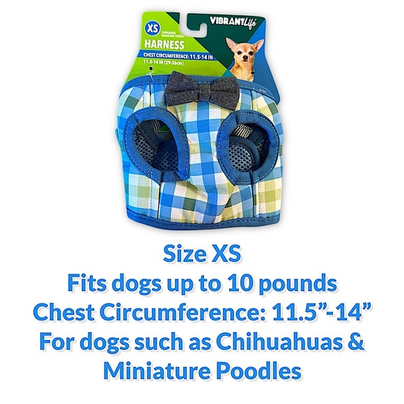 Vibrant Life Dog Plaid Bow Tie Harness - Picture 4 of 15